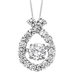 14K Diamond Rhythm Of Love Pendant 1/2 ctw