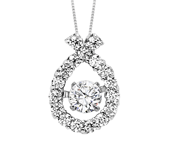 14K Diamond Rhythm Of Love Pendant 1/2 ctw