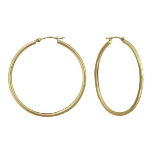 14KT yellow gold hoop earrings