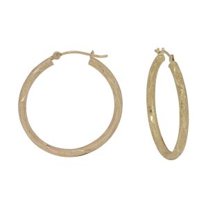 14KT yellow gold hoop earrings