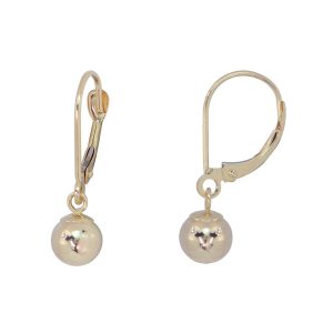 14KT yellow gold ball drop earrings