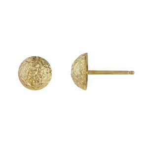 14KT yellow gold half ball earrings