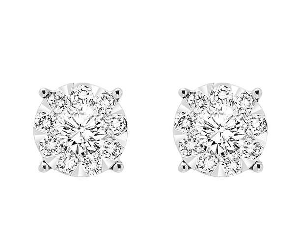 14K Diamond Studs 3/4 ctw