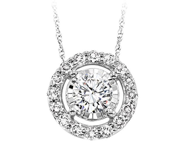 14K Diamond Pendant 1/2 ctw