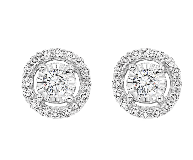 14K Diamond Earrings 1.00 ctw