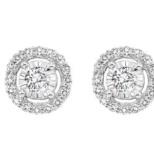14K Diamond Earrings 1/4 ctw
