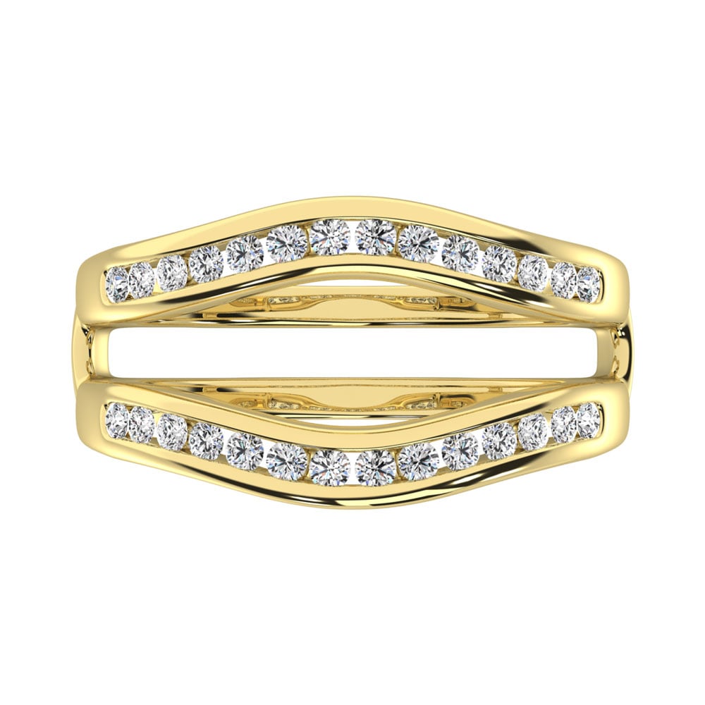 Diamond 1/3 Ct.Tw. Guard Ring in 10K Yellow Gold