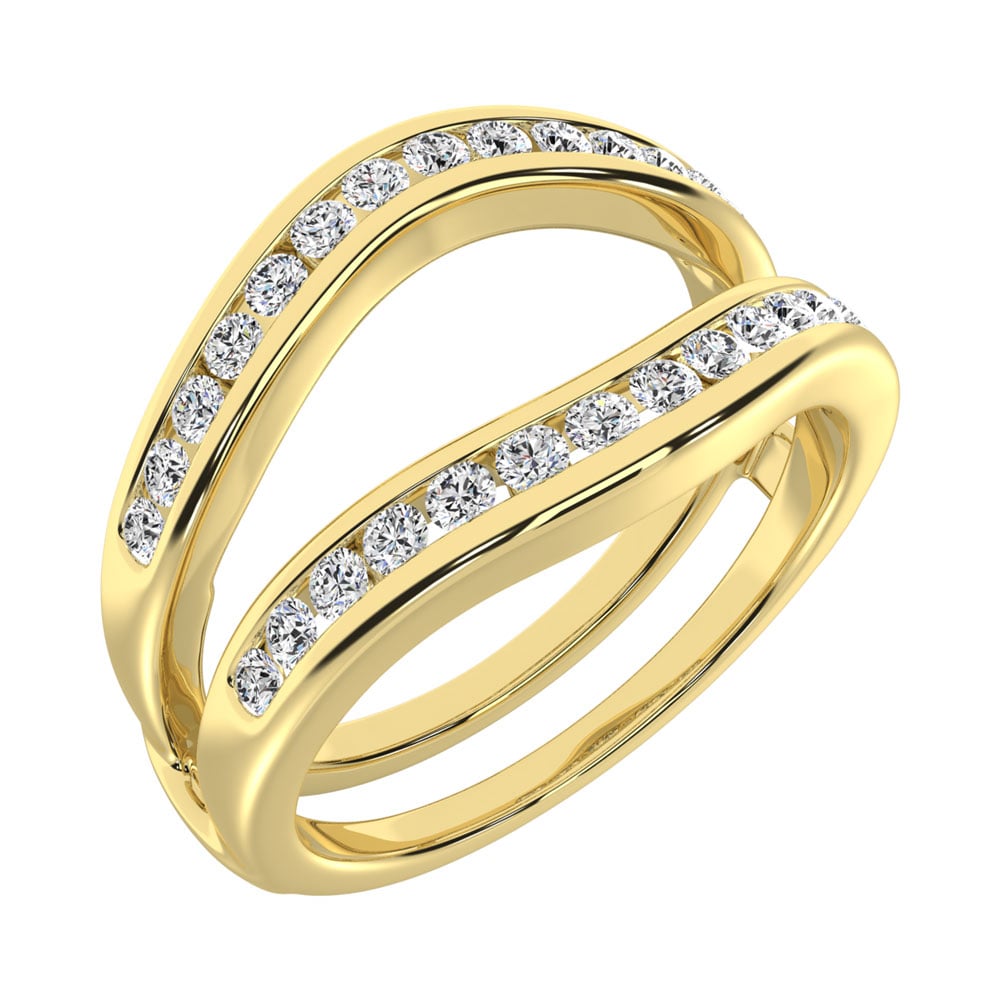 Diamond 1/3 Ct.Tw. Guard Ring in 10K Yellow Gold