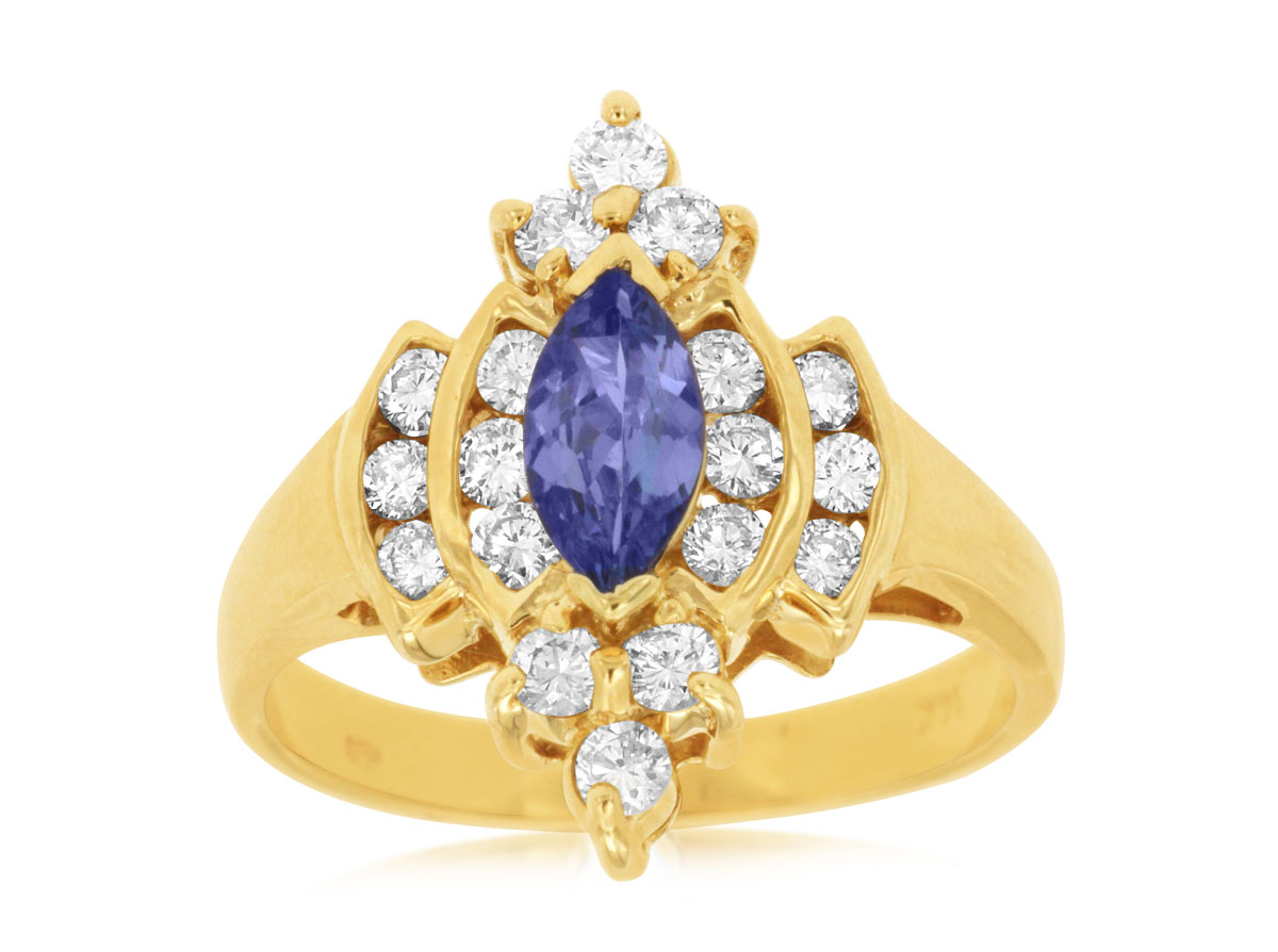 TANZANITE & DIAMOND RING