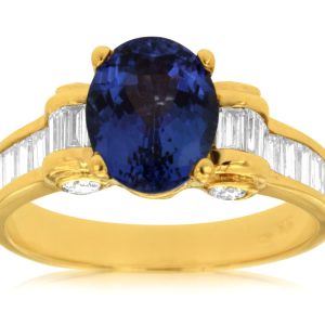TANZANITE & DIAMOND RING