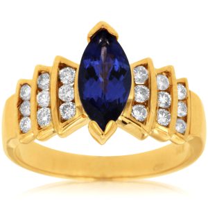 TANZANITE & DIAMOND RING