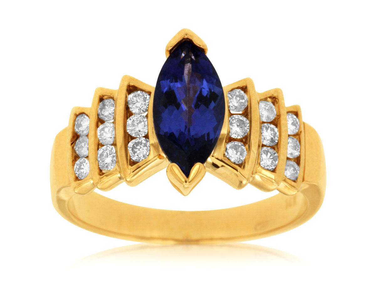 TANZANITE & DIAMOND RING