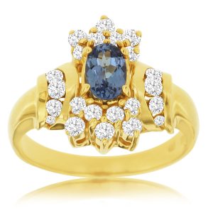 TANZANITE & DIAMOND RING