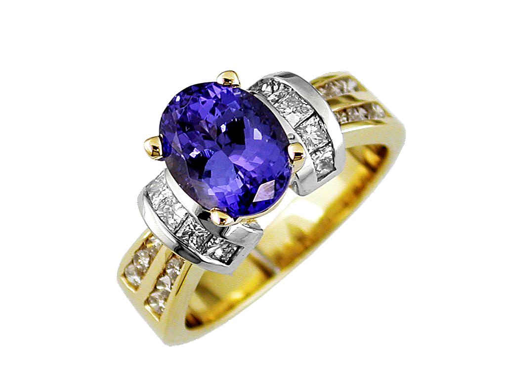 TANZANITE & DIAMOND RING