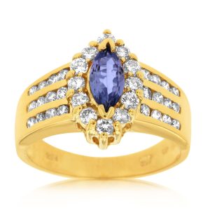TANZANITE & DIAMOND RING