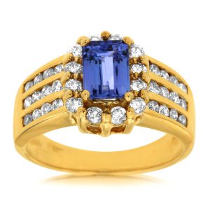 TANZANITE & DIAMOND RING
