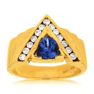 TANZANITE & DIAMOND RING
