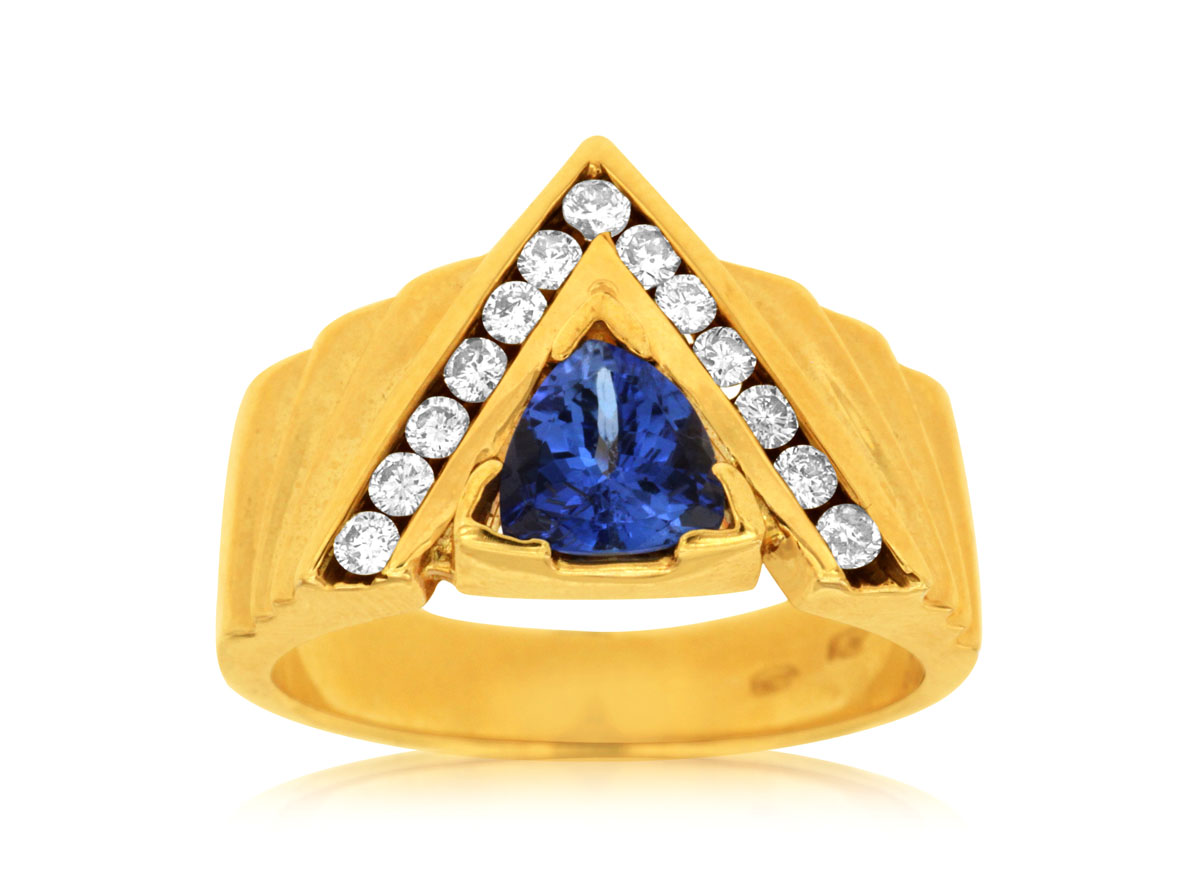 TANZANITE & DIAMOND RING