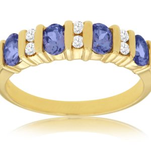 TANZANITE & DIAMOND BAND