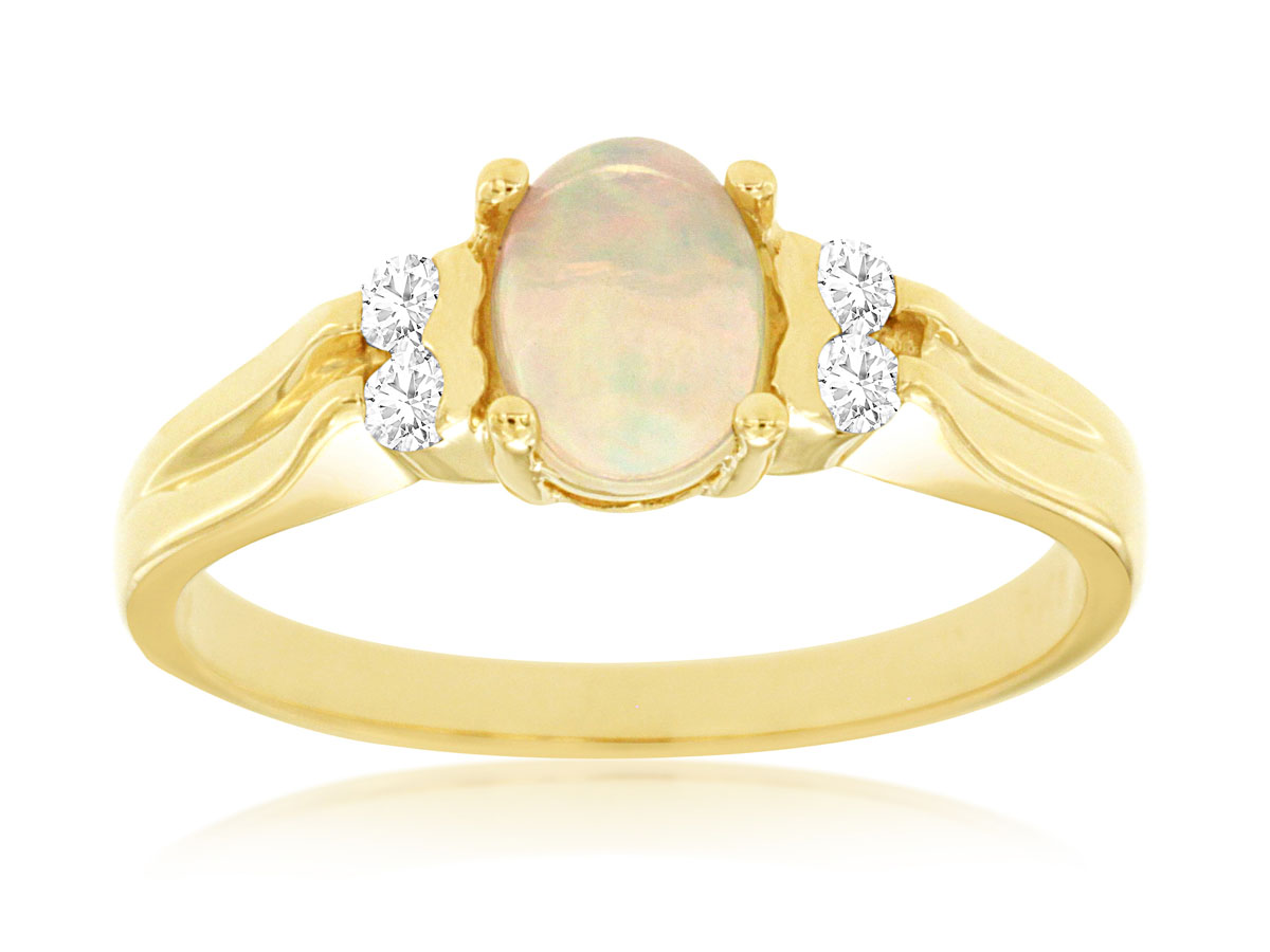 OPAL & DIAMOND RING