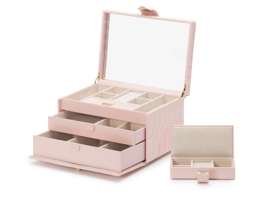 CAROLINE Jewelry Armoire - Pink - Medium