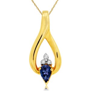 TANZANITE & DIAMOND PENDANT