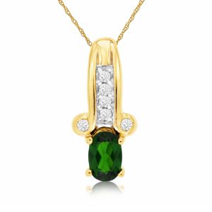RUSSALITE & DIAMOND PENDANT