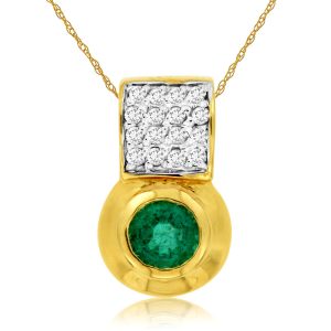 EMERALD & DIAMOND PENDANT