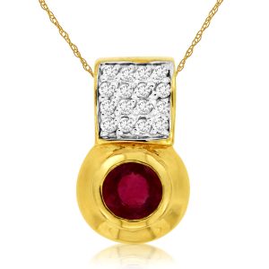 RUBY & DIAMOND PENDANT