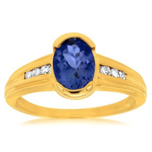 TANZANITE & DIAMOND RING