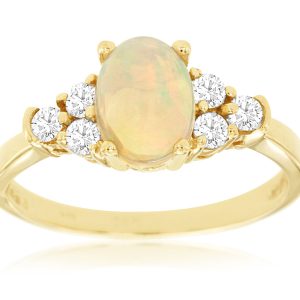 OPAL & DIAMOND RING