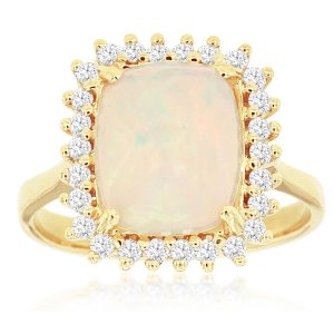 OPAL & DIAMOND RING