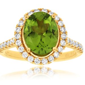 PERIDOT & DIAMOND RING