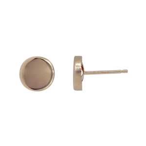14KT yellow circle stud earrings