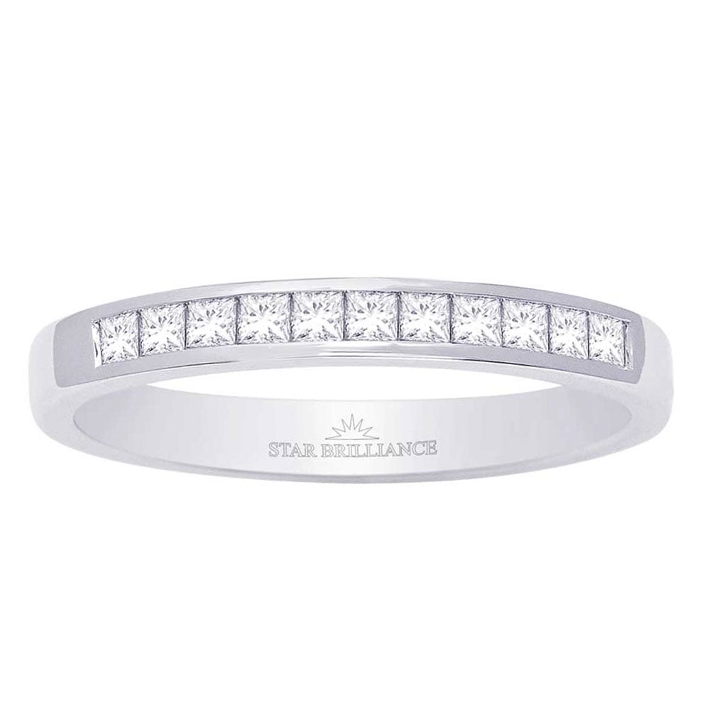 14K White Gold 1/2 Ct.Tw. Diamond Ladies Machine Band