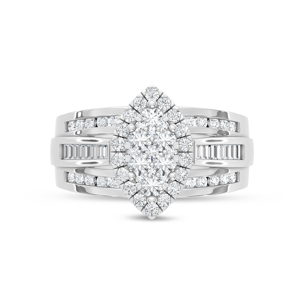 10K White Gold 1 Ct.Tw. Diamond Engagement Ring
