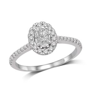 Lovecuts 14K White Gold 9/10 Ct.Tw. Diamond Engagement Ring