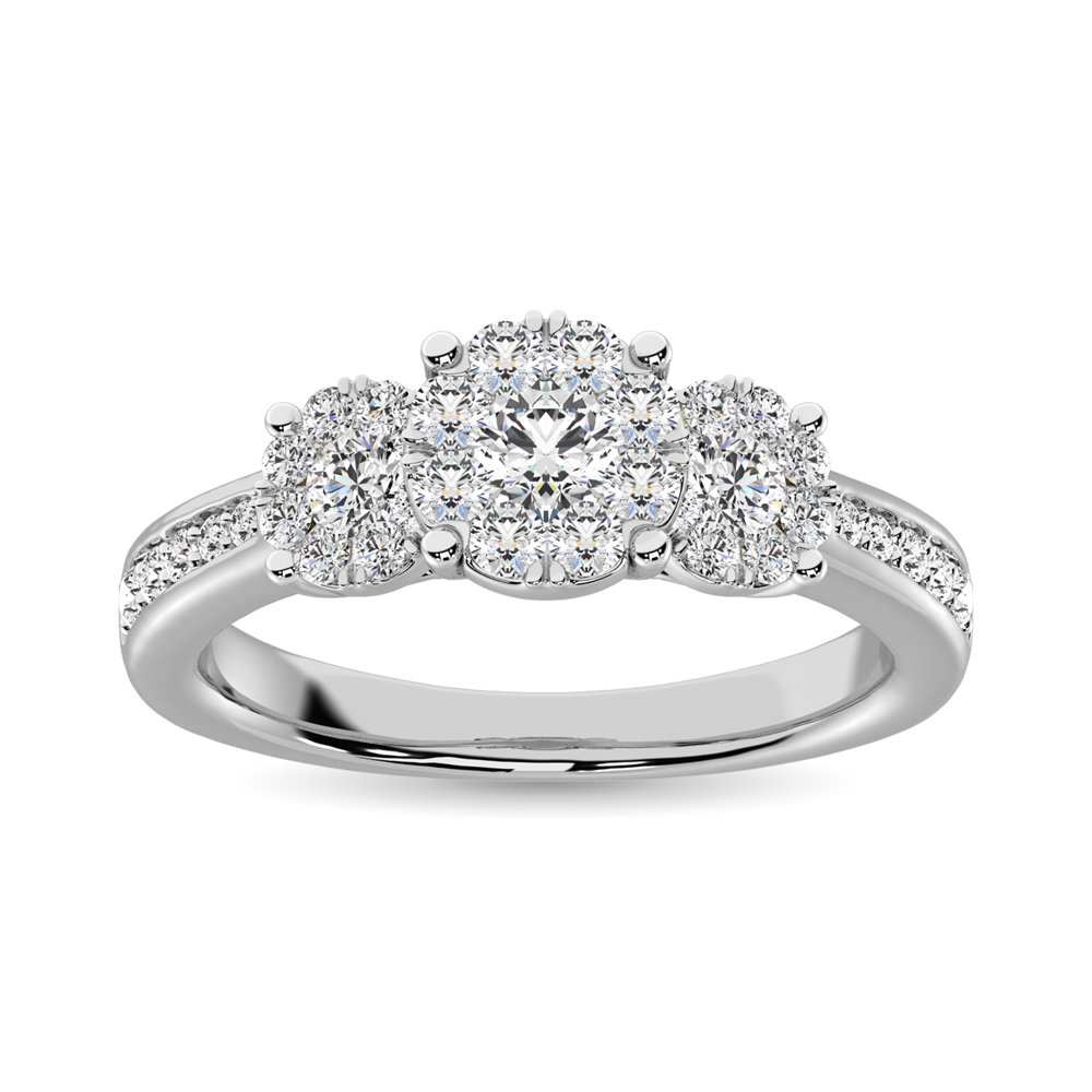 14K White Gold 1 Ct.Tw. Diamond Fashion Ring