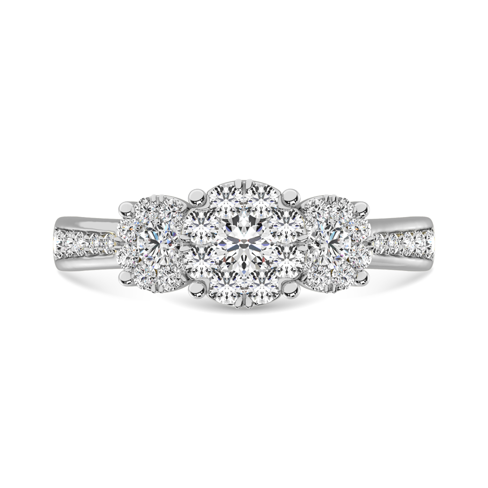 14K White Gold 1 Ct.Tw. Diamond Fashion Ring