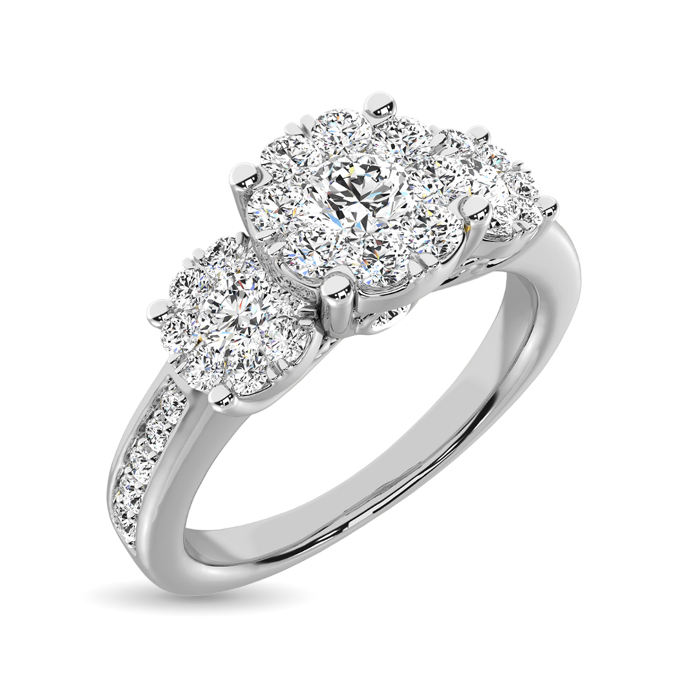 14K White Gold 1 Ct.Tw. Diamond Fashion Ring