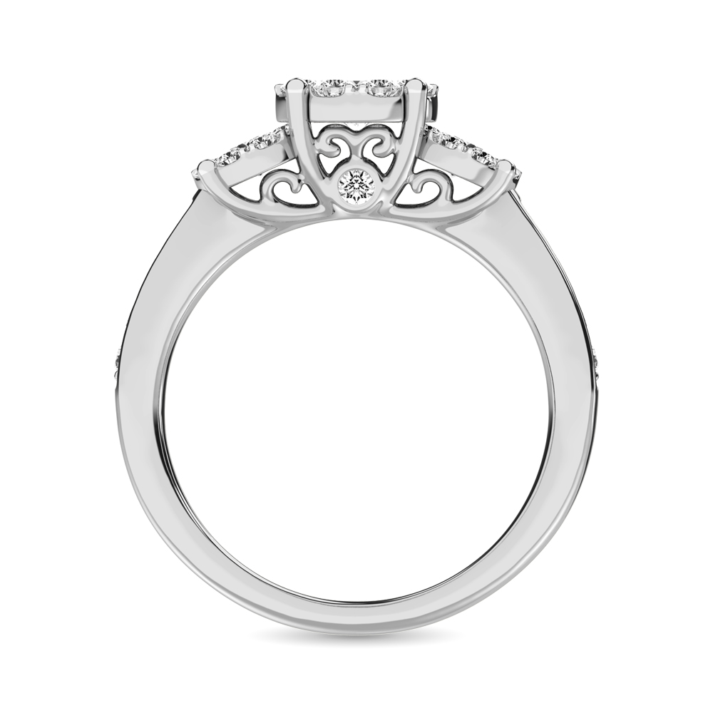 14K White Gold 1 Ct.Tw. Diamond Fashion Ring