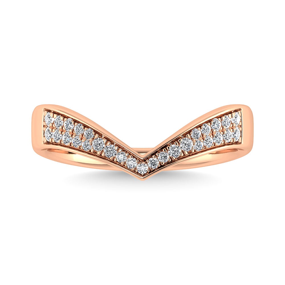 Diamond Wedding Band 1/6 Ct.tw in 14K Rose Gold