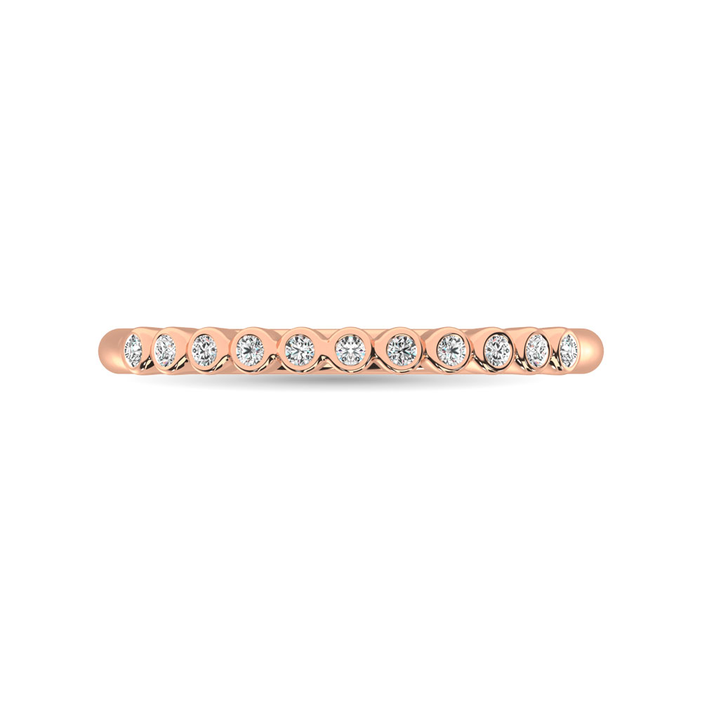 Diamond 1/20 Ct.Tw. Stackable Ring in 10K Rose Gold