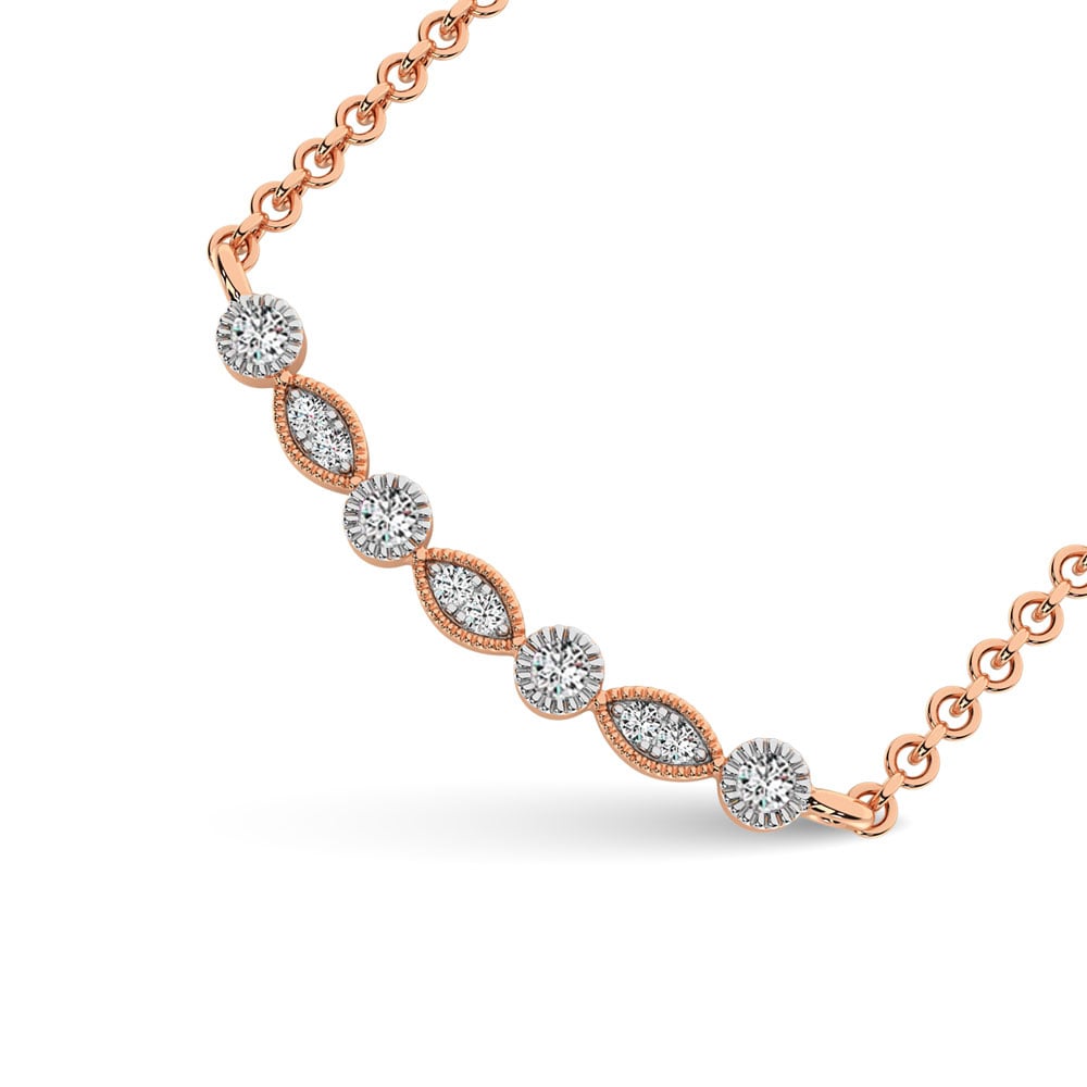 Diamond 1/10 Ct.Tw. Fashion Necklace in 10K Rose Gold