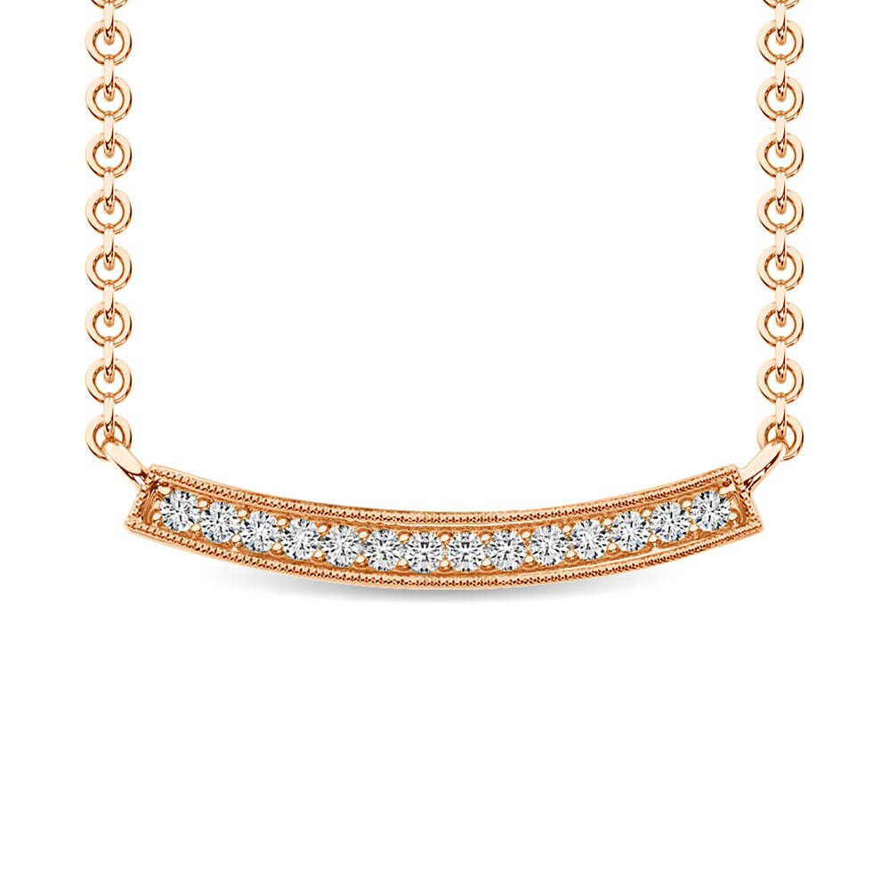 Diamond 1/10 Ct.Tw. Fashion Necklace in 10K Rose Gold