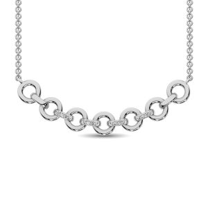 Sterling Silver Diamond Accent Fashion Necklace