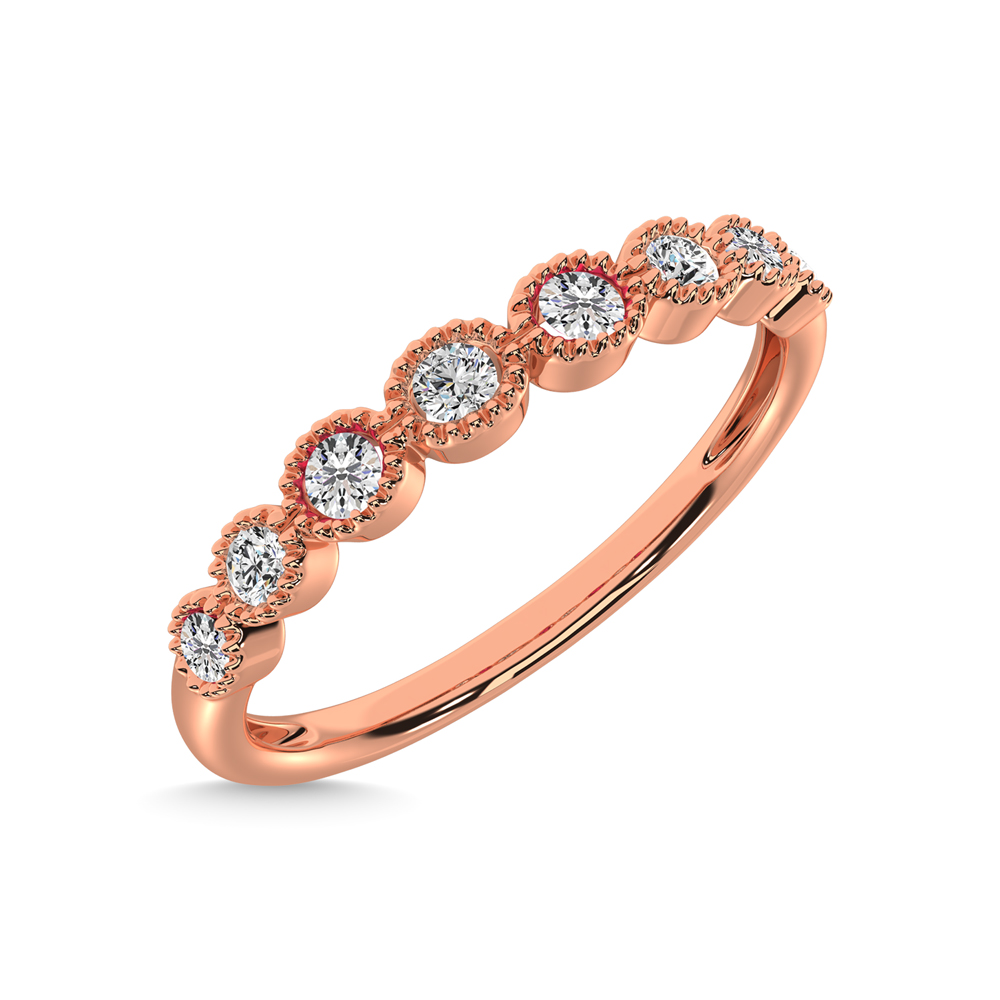 Diamond 1/6 Ct.Tw. Stack Band in 14K Rose Gold