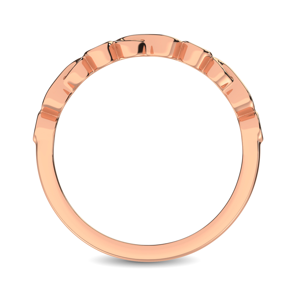 14K Rose Gold 1/10 Ct.tw Diamond Band