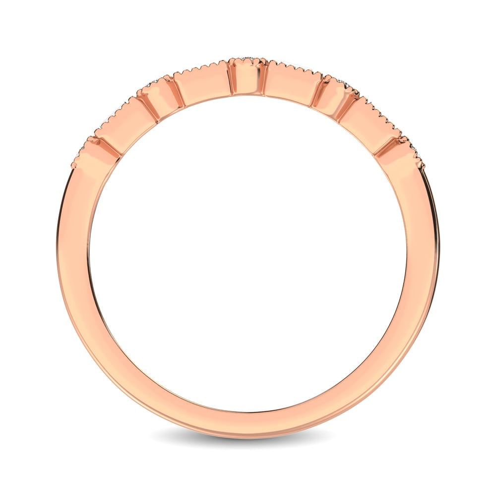 Diamond Wedding Band 1/10 Ct.tw in 10K Rose Gold