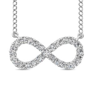 10K White Gold Diamond 1/2 Ct.Tw. Infinity Pendant